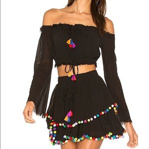 MAJORELLE Calypso black two piece set, XS